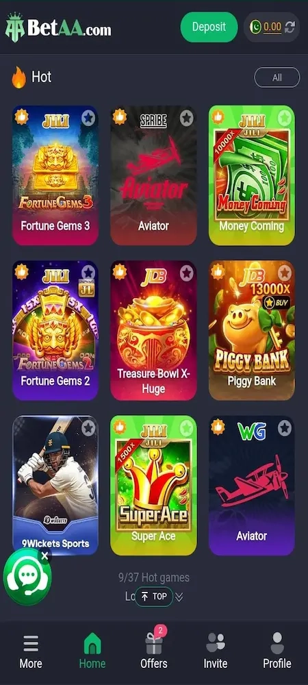 Bet-AA-Game-homepage
